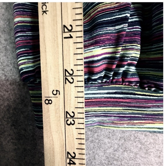 Women's Tankini Swimsuit Top Sz 18W Lands End Molded Bra Multi Color Stripe - Picture 5 of 8